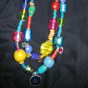 Chico's colorful beaded necklace